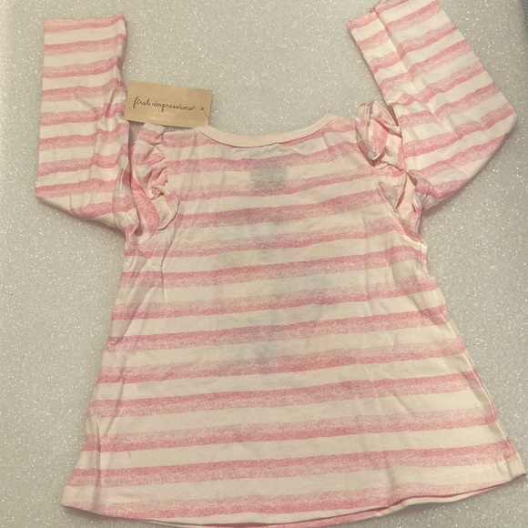 ⭐️ Host Pick ⭐️ 2/$25 ❤️ * NWT - First Impressions Girls Pink Ruffled Tee - 18M - Picture 8 of 8